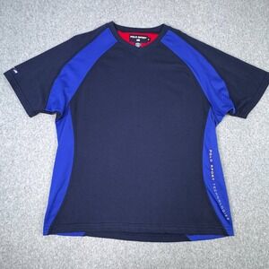 VTG POLO SPORT Ralph Lauren Technologies Spell‎ Out Performance Shirt Navy Sz M